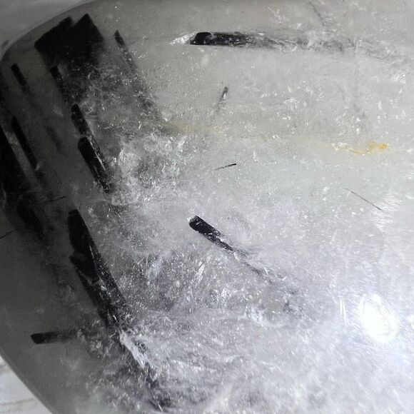 Black Rutilated Quartz Heart Carving‎ (#1) - Picture 5 of 11